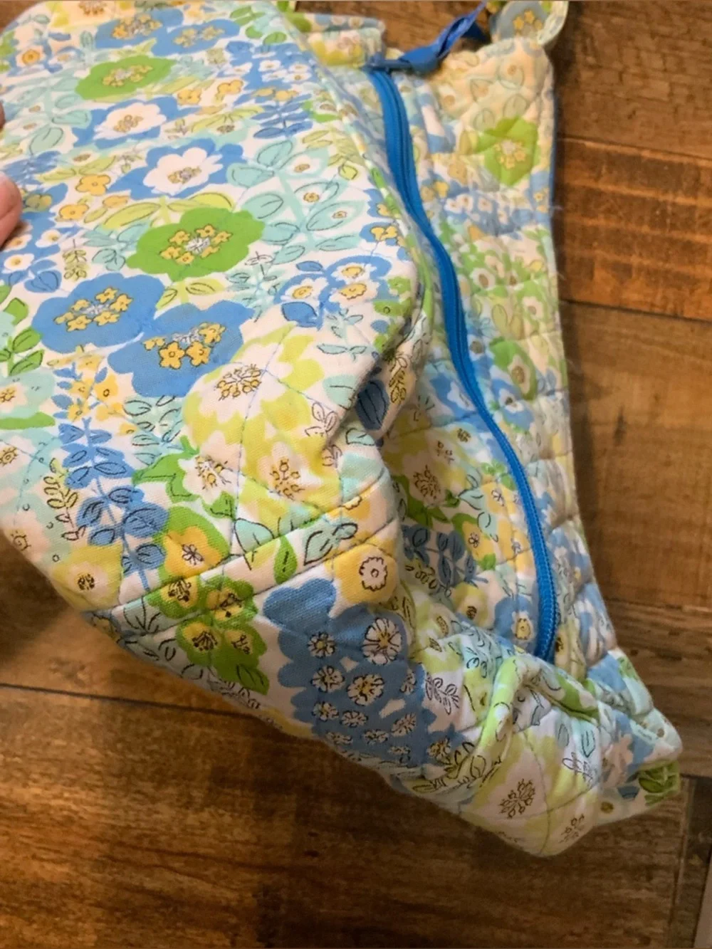 Vera Bradley Sophie English Meadow Purse Quilted Blue Yellow - Picture 9 of 13